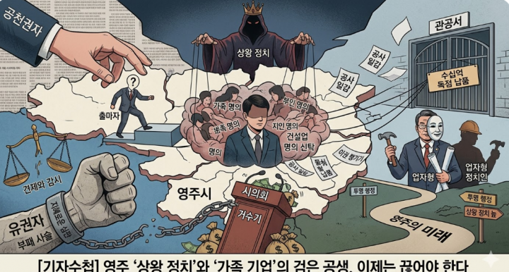 [기자수첩] 영주 ‘상왕 정치’와 ‘가족 기업’의 검은 공생, 이제는 끊어야 한다
