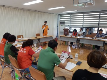 광양소방서 광영119안전센터 이·통장 협의회 소방안전교육 실시