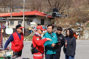 조길형 시장, 산불 취약지 직접 살펴… 드론 활용 감시체계 점검