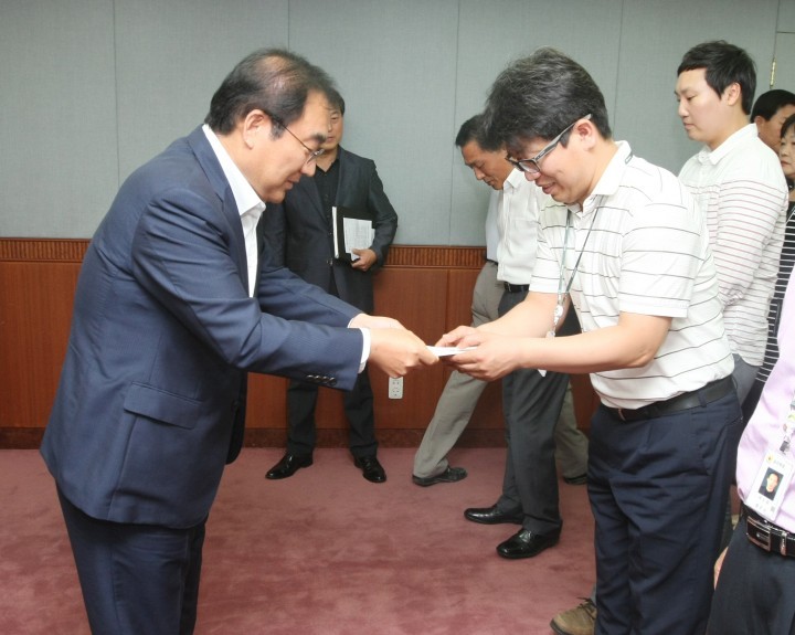 청주시 보훈가족 직원 격려