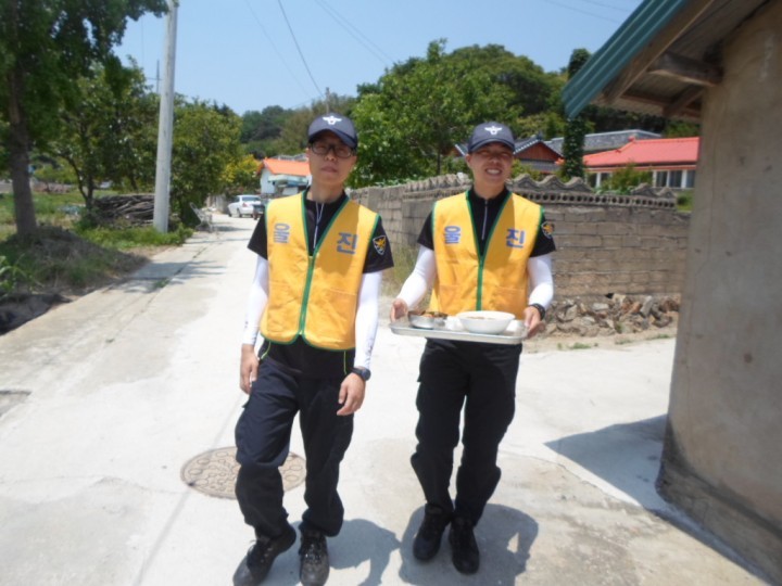울진署, 의경 반찬배달 봉사활동 실시