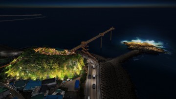 등기산 공원 일대에 LED조명 등을 설치해 야간 경관 개선