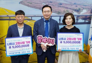 나주시에 고향사랑기부 기업인들 참여 줄이어