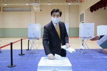 이춘희 세종시장, 제21대 총선 사전투표 모의시험 점검 실시