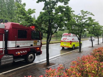 광양소방서 금호119안전센터, 소방차 길터주기 훈련 실시