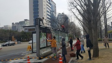대전시, 봄맞이 준비하는 시내버스 정류소