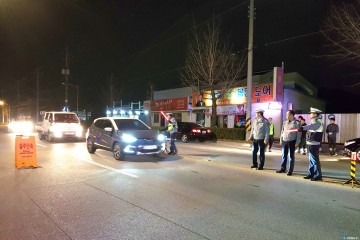 장종근 상주경찰서장 야간 교통사고 예방활동 현장 깜짝방문