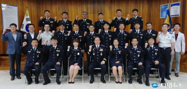 남해경찰서,  2015년 하반기 정기 인사 발령 신고식 개최