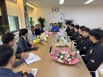 이정선 광주교육감, 제47회 국제기능올림픽 메달리스트 격려