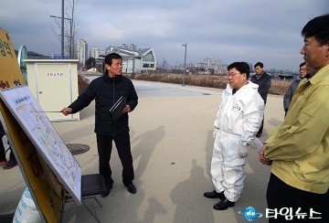 권선택 대전시장, 조류인플루엔자(AI) 거점소독시설 점검