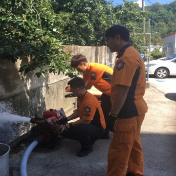 보성소방서, 수방장비 조작훈련 실시