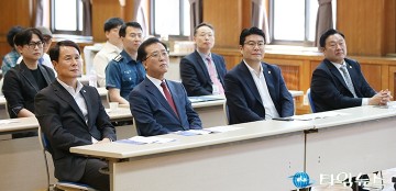 ‘제2기 대전자치경찰시티즌’ 발대식에 참석한 이상래·조원휘·정명국·송인석