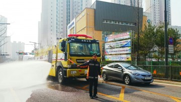 세종시, 미세먼지 비상저감조치 살수차 운행 강화