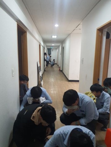 광주교육청, 기숙사 운영학교 화재대피 훈련 실시