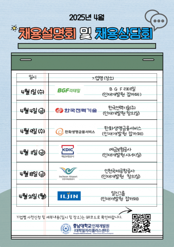 충남대, 맞춤형 채용 설명회 통해 취업 지원 강화