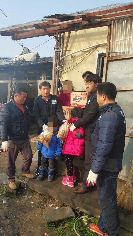 익산서, 강력팀 지적장애피해자에게 온정의 손길