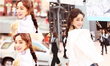패셔니스타 홍수아, 뉴욕 패션위크서 올봄 대세 패션 트렌드 공개! 물오른 '청순 美' 