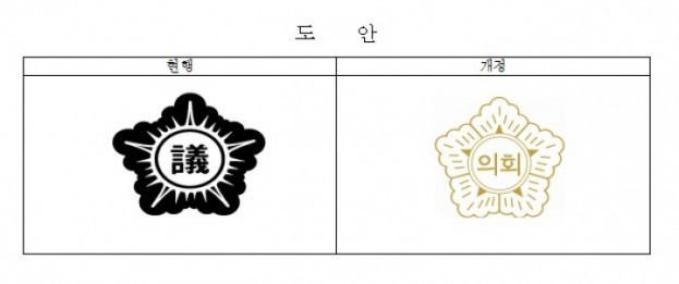 오산시의회 의원 배지 한자를 한글로 바꿔 