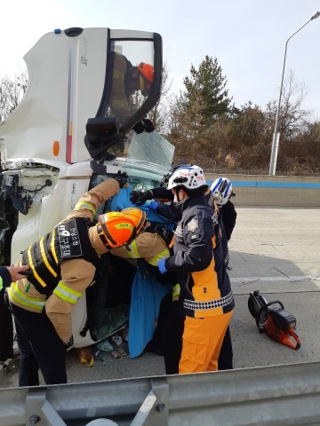 보성소방서 119구조대 전도차량 교통사고 2명 인명구조  