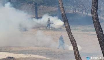 특수임무유공자회 청주시지회, 상당산성 병해충 방역 실시