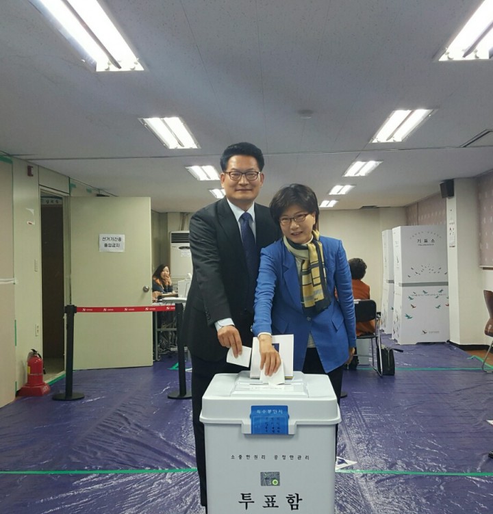 송영길 후보 사전투표 현장 