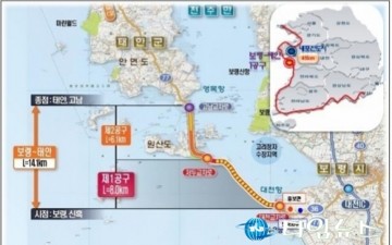 '국내 최장' 보령해저터널 관통...세계 다섯번째 길이(NATM공법 적용)