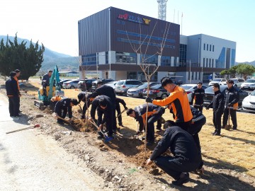 장성소방서, 봄맞이 식목 행사