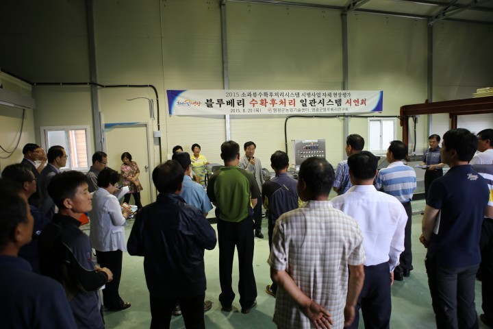 영광군, 블루베리 수확후처리 일관시스템 구축
