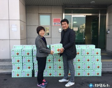 충북남부보훈지청 김치 100박스 독거, 무의탁 보훈가족 100가구에 전달