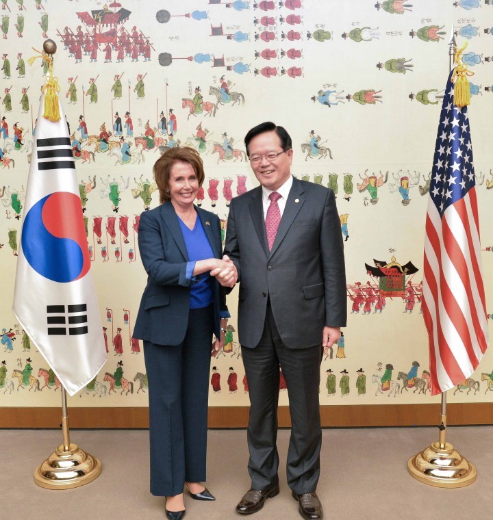 정의화 의장, 낸시 펠로시 미국 하원 대표단과 환담 및 오찬 