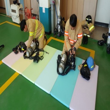 보성소방서, 공기호흡기 장착 훈련 실시