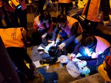 내덕2동 양심버린 쓰레기 무단투기  아이도 단원 20여명 4개조 편성 야간단속