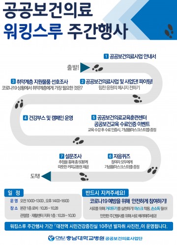충남대학교병원, 공공보건의료 워킹스루 주간행사 개최