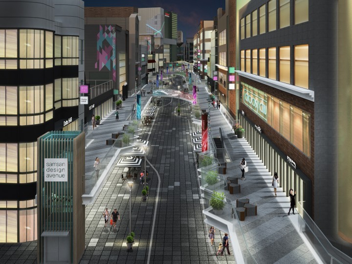 삼산디자인거리 “입체적 공중보행로” 설치