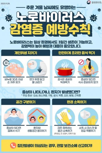 고흥군, 겨울철 불청객 노로바이러스 감염증 예방강화