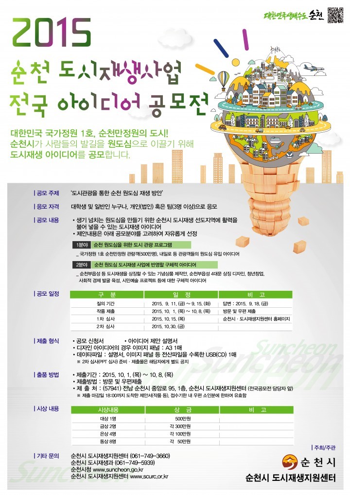 순천시, 도시재생 사업에 국민의 아이디어 접목한다.