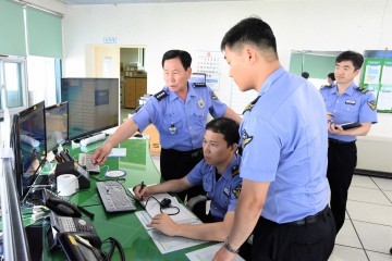 완도해경서장 완도항VTS 현장 점검 