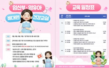 대전 중구, 2025년 임산부·영유아 비대면 건강교실 운영
