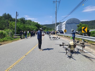 대전시, 벼 재배 385ha에 드론 공동방제 지원…노동력 절감 효과 기대