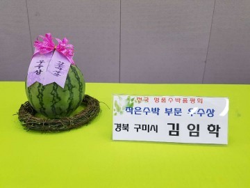 구미농업기술센터 “씨없는 미니수박” 우수상 수상