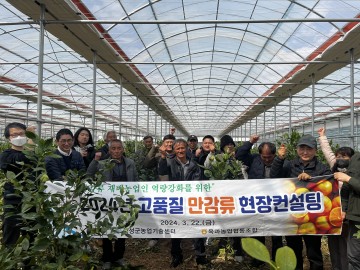 곡성군, 새로운 소득작목 ‘만감류’ 재배기술 현장컨설팅 