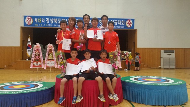 경북도지사기 전국초등양국대회, 예천초 양궁부 금2, 은3 쾌거!!