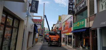 순천 중앙동, 원도심 거리 전신주 40여개 사라져