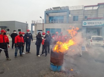 김천시 대덕면, 산불진화 기계화훈련 실시!