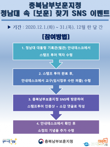 충북남부보훈지청, 청남대 속 [보훈] 찾기 SNS 이벤트 실시!