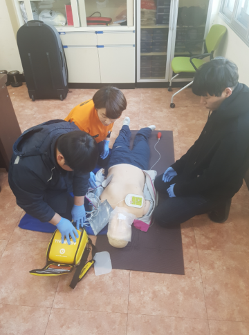 보성소방서 홍교안전센터, 심폐소생술 경연대회 참가자 연습 지원!