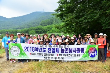 대원고 전일제 농촌봉사활동 펼처