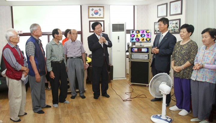 장종태 서구청장, 경로당 방문