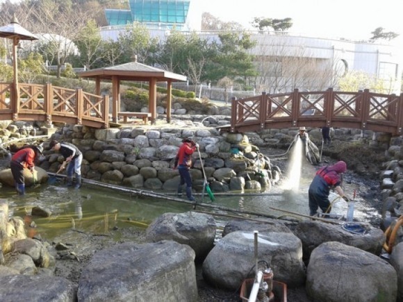 군산 금강철새조망대 대청소 진행 