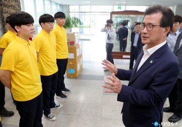 금메달을 향해 구슬땀을 흘리는 전국기능대회 출전선수 격려 